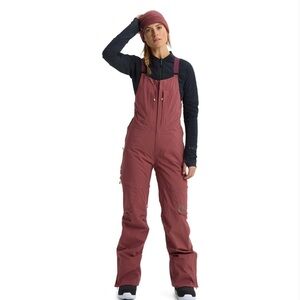 Burton Women's Rose Brown Snow Bib Pants